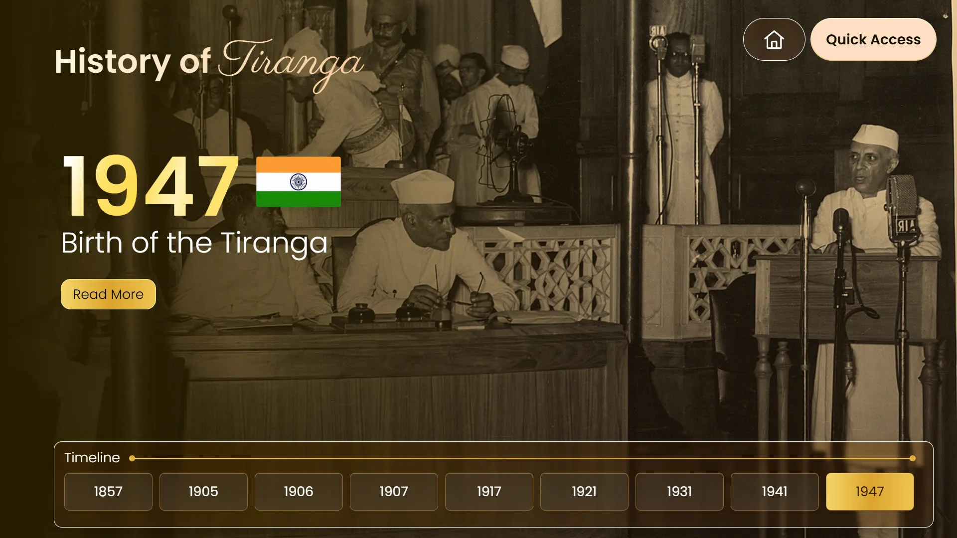 History of Tiranga: 1947.