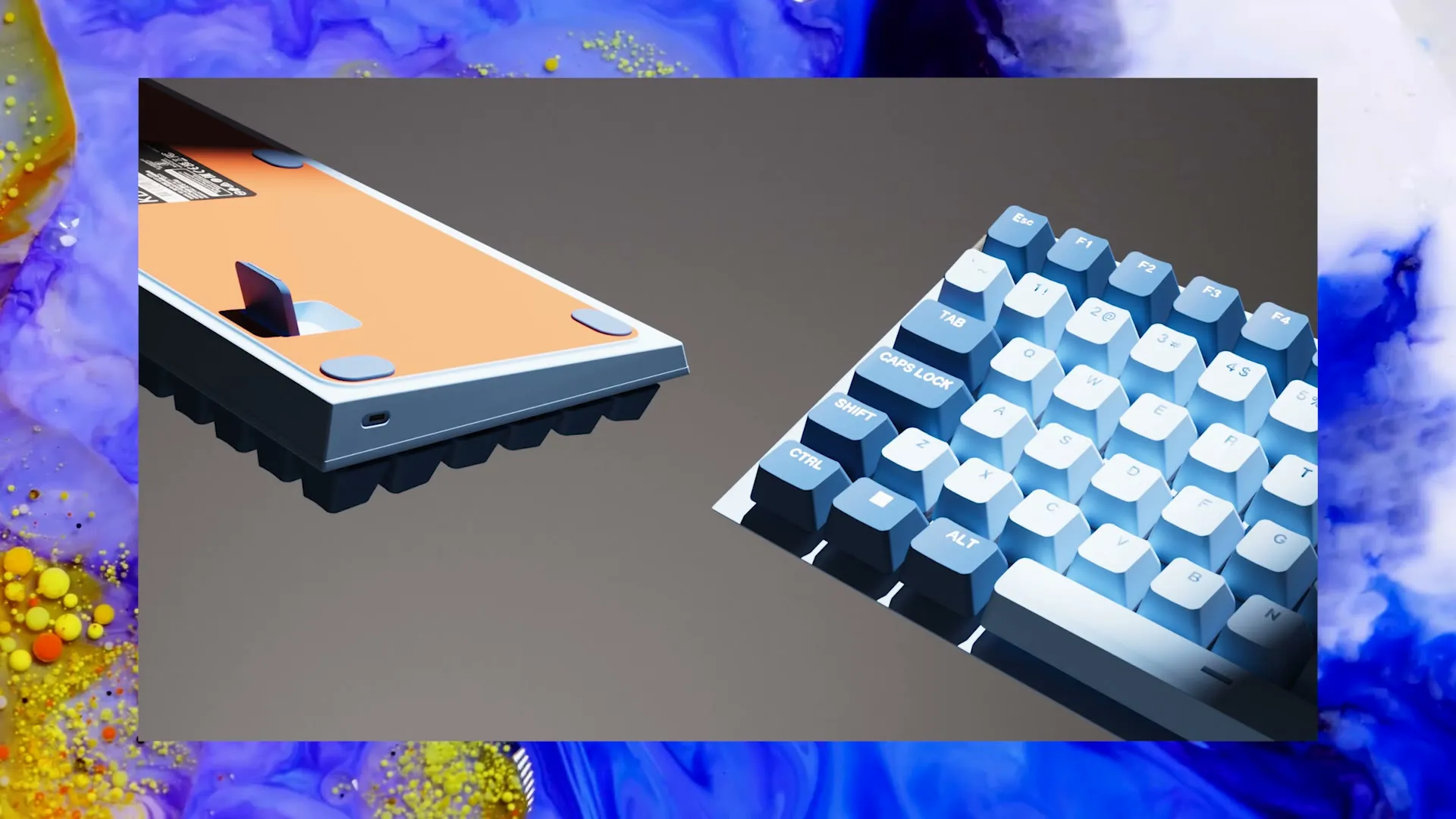 The blue build on marble.
