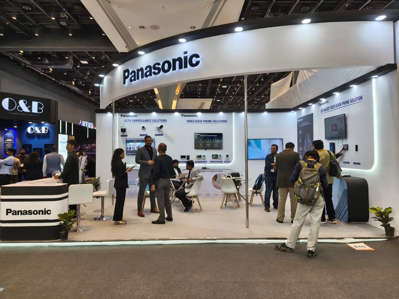 The Panasonic booth seen from the aisle