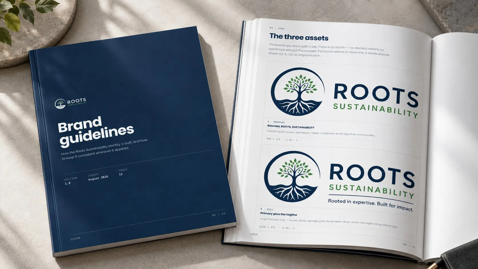 The brand guidelines book.