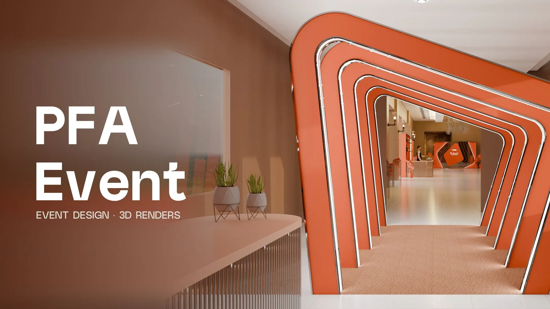PFA Event, Event design, 3D renders