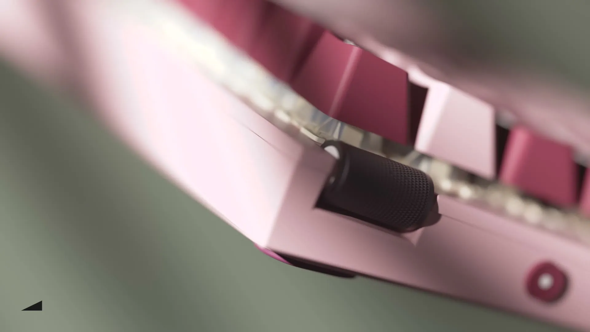 The pink build, close up.
