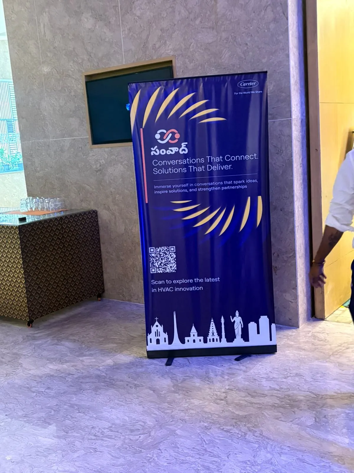 Samvaad roll-up standee